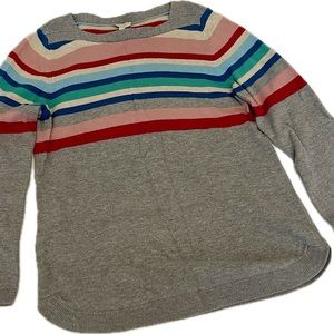 Talbots Stripped Cotton Blend Pull Over Sweater Ladies size M